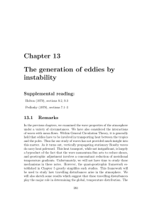 Chapter 13 The  generation  of  eddies  by instability