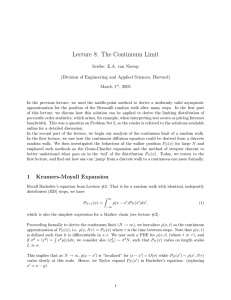Lecture  8:  The  Continuum  Limit