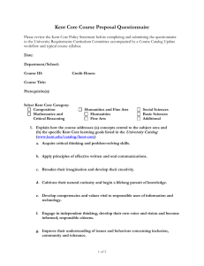 Kent Core Course Proposal Questionnaire