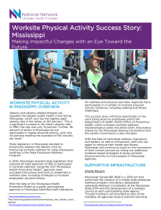 Worksite Physical Activity Success Story: Mississippi