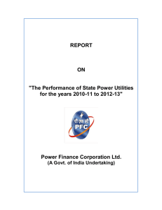 REPORT  ON &#34;The Performance of State Power Utilities