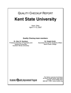 Kent State University Q C R