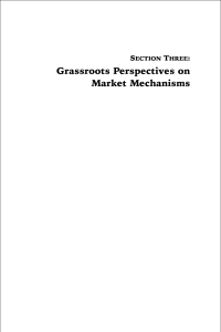 Grassroots Perspectives on Market Mechanisms S T