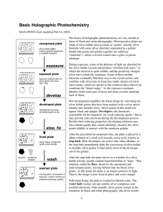 Basic Holographic Photochemistry