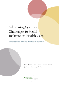 Addressing Systemic Challenges to Social Inclusion in Health Care: