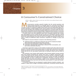 M 3 A Consumer’s Constrained Choice Chapter