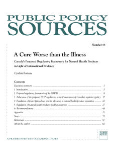 SOURCES PUBLIC POLICY A Cure Worse than the Illness