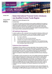 Dubai International Financial Centre introduces new Qualified Investor Funds Regime
