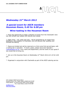 Wednesday 21 March 2012 A special event for ASCR members