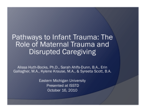 Pathways to Infant Trauma: The Role of Maternal Trauma and Disrupted Caregiving