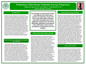 Predicting Child Abuse Potential During Pregnancy Eastern Michigan University
