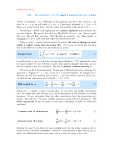 5.6  Nonlinear  Flow  and  Conservation  Laws