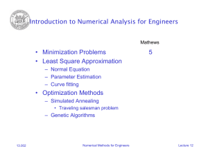 Introduction to Numerical Analysis for Engineers • Minimization Problems 5