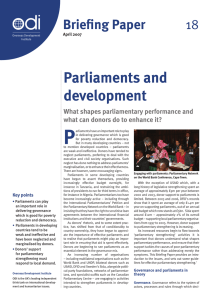 P Parliaments and development Brieﬁng Paper