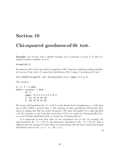 Section  10 Chi-squared  goodness-of-ﬁt  test.