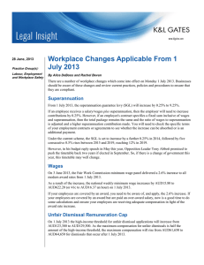 Workplace Changes Applicable From 1 July 2013