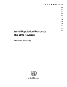 World Population Prospects The 2006 Revision Executive Summary