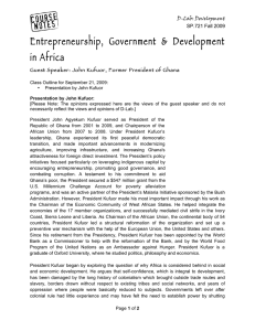 Entrepreneurship,  Government  &amp;  Development in Africa D-Lab: Development