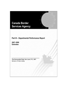 Canada Border Services Agency _______________________