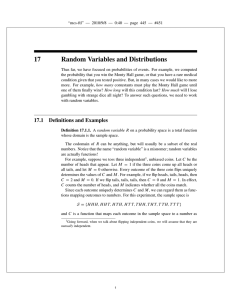 17 Random Variables and Distributions