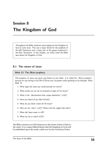 The Kingdom of God Session 8