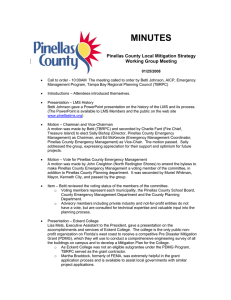 MINUTES  Pinellas County Local Mitigation Strategy Working Group Meeting
