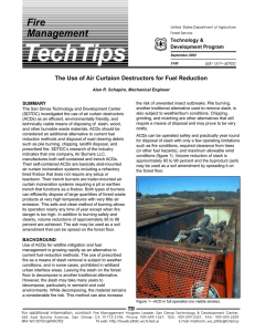 TechTips Fire Management The Use of Air Curtaion Destructors for Fuel Reduction