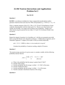 22.106 Neutron Interactions and Applications Problem Set 2
