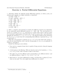 Exercise 4. Partial Differential Equations.