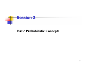 Session 2 Basic Probabilistic Concepts 2-1