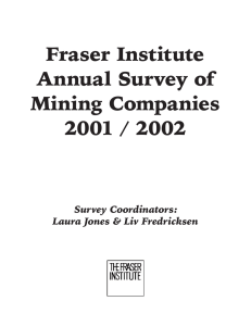 Fraser Institute Annual Survey of Mining Companies 2001 / 2002