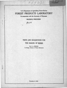 FOREST PRODUCTS LABORATORY - Wisconsin