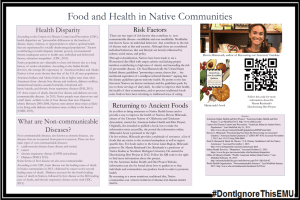 Food and Health in Native Communities Health Disparity Risk Factors