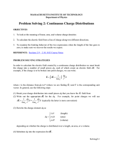 Problem Solving 2: Continuous Charge Distributions