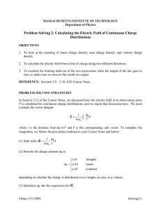 Problem Solving 2: Calculating the Electric Field of Continuous Charge Distributions