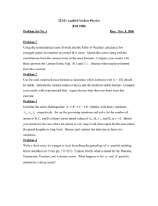 22.101 Applied Nuclear Physics (Fall 2006) Problem Set No. 6