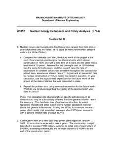22.812 Nuclear Energy Economics and Policy Analysis  (S '04)