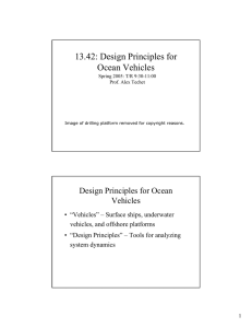 13.42: Design Principles for Ocean Vehicles Design Principles for Ocean Vehicles