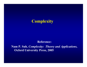 Complexity Reference: Complexity:  Theory and Applications, Oxford University Press, 2005