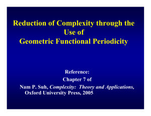 Reduction of Complexity through the Use of Geometric Functional Periodicity Reference: