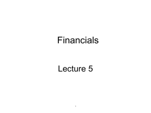 Financials Lecture 5 1