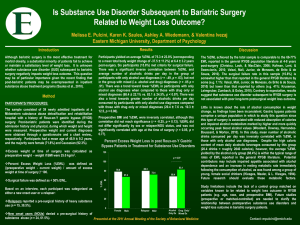 Is Substance Use Disorder Subsequent to Bariatric Surgery