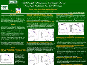 Validating the Behavioral Economic Choice  Paradigm to Assess Food Preferences