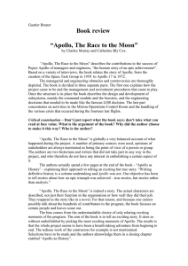 Book review “Apollo, The Race to the Moon”