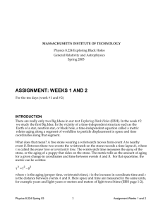 ASSIGNMENT: WEEKS 1 AND 2