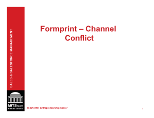 Formprint – Channel  Conflict SALES &amp; SALESFORCE MANAGEMENT