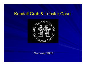 Kendall Crab &amp; Lobster Case Summer 2003