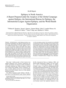 Epilepsy in North America