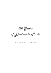 120 Years of Electronic Music Electronic Musical Instruments 1870 - 1990