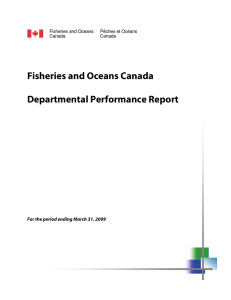 Fisheries and Oceans Canada Departmental Performance Report